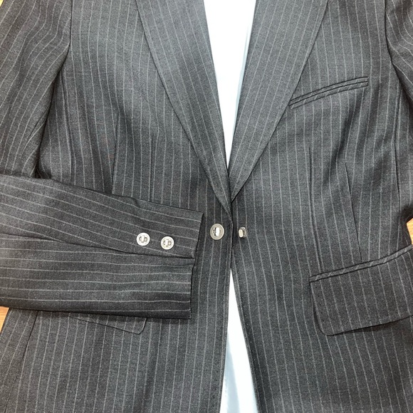 Calvin Klein Charcoal Pinstripe Blazer - Picture 3 of 4